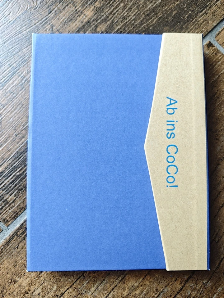 Schreibblock "ab ins Coco!" mit Magnetverschluss, Post It und Kugelschreiber