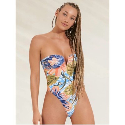 Maaji Free Spirit Solei Reversible Bandeau One Piece Swimsuit Size M NWOT