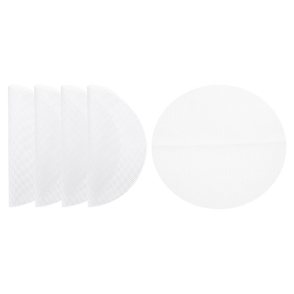 "5Stk 6,3\" Wiederverwendbare Runde Antihaft-Dampfgarer-Einlagen Mesh-Matte Pad"-image