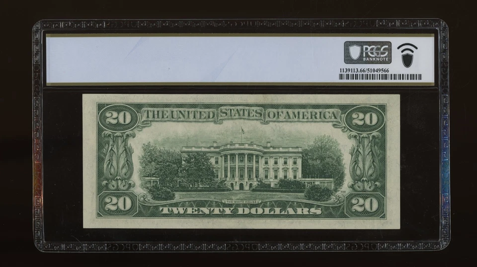 DBR 1950-B $20 FRN Chicago Gem Fr. 2061-G PCGS-B 66 PPQ Serial G64131310B - Image 2 of 2