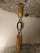 Womens Cannes  Watch With Leather Wrist Strap New Battery
