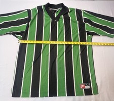 Large Soccer jersey nike vintage 90s Green/black Striped