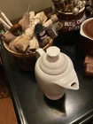 Fiesta Ware Coffee Pot & Lid Server Homer Laughlin White 9.25" Tall..Retro