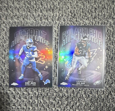 Topps 2025Chrome All-Chrome Refractor Insert NFL 2-Card Lot ACT-22/23