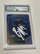 Brayden Point Signed Card Slabbed PSA DNA PSA/DNA OPC Platinum Aquamarine Auto a