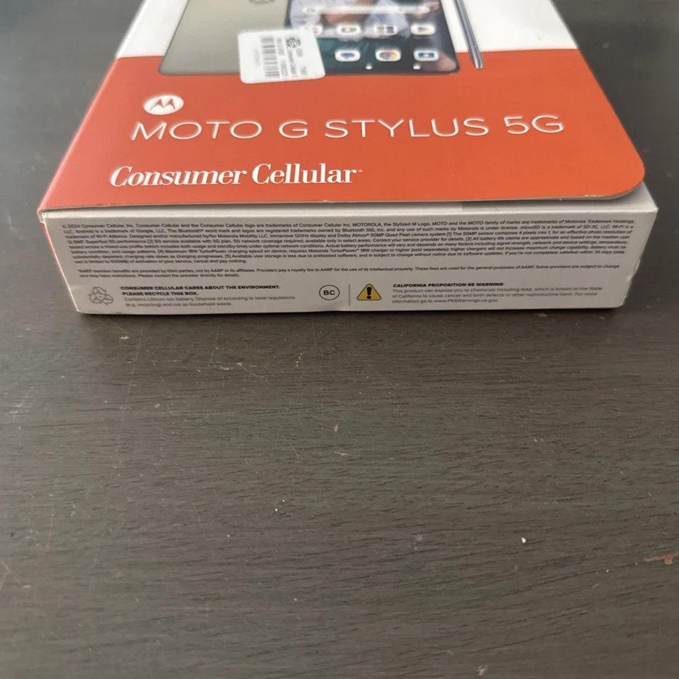 Consumer Cellular Motorola Moto G Stylus 5G 128GB ~ Caramel Latte ~ Free Ship! - Image 2 of 4