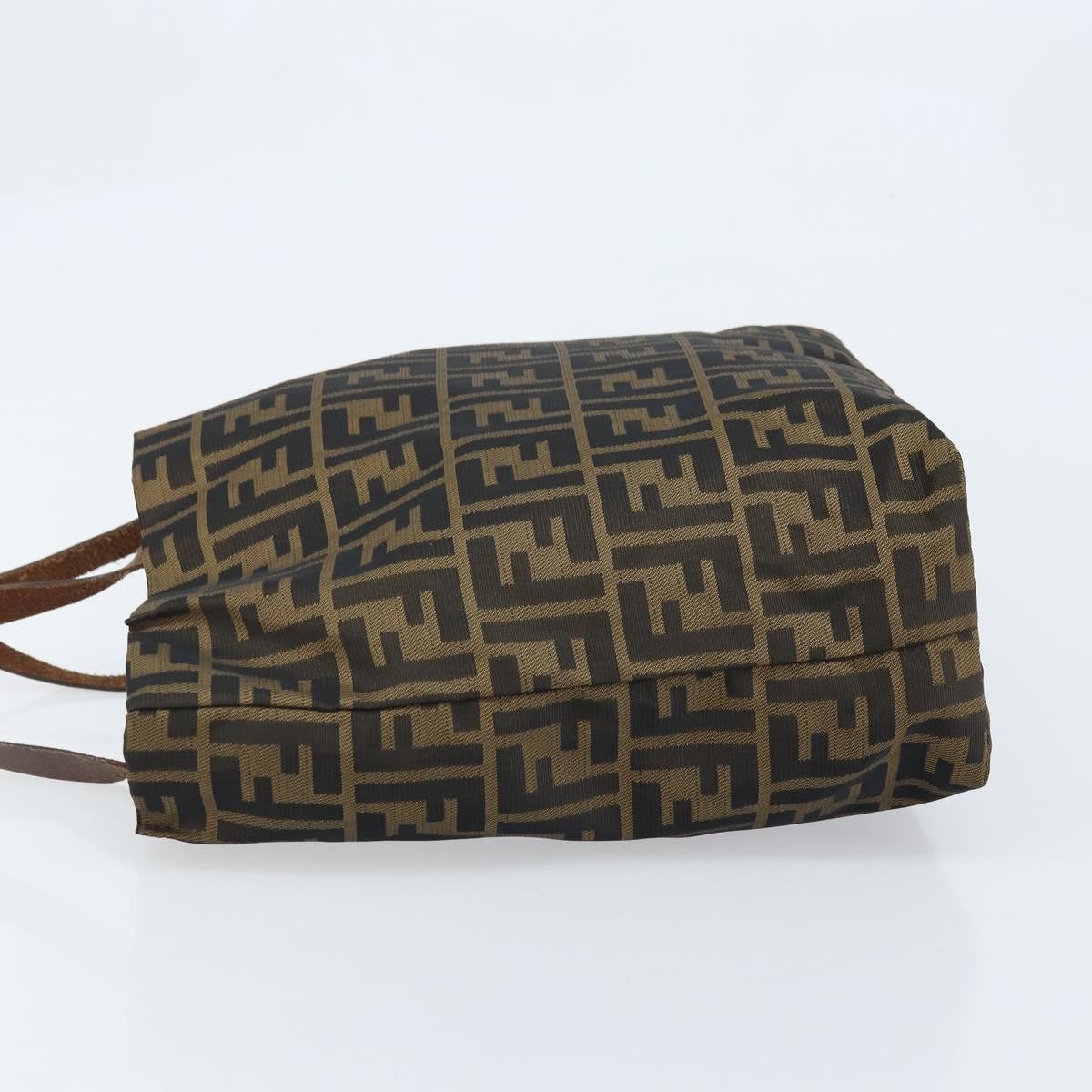 FENDI Zucca Canvas Tote Bag Black Brown Auth BAZ112 | eBay