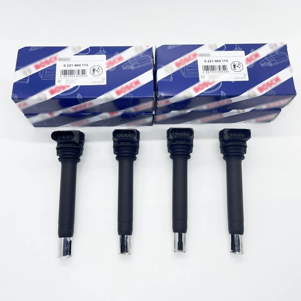 Bobina de encendido Bosch 4 piezas 0221604115 para AUDI A3 A4 A5 A6 VW Beetle Golf Jetta EE. UU. Foto 3 de 4