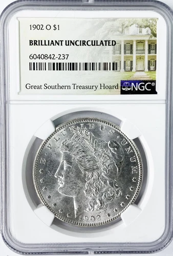1902 O $1 Morgan Silver Dollar NGC Brilliant Uncirculated New Orleans