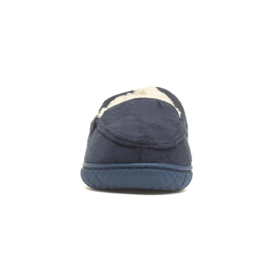 The Slipper Company Boys Slippers Blue Kids Navy Faux Fur Lining SIZE - Image 2 of 4