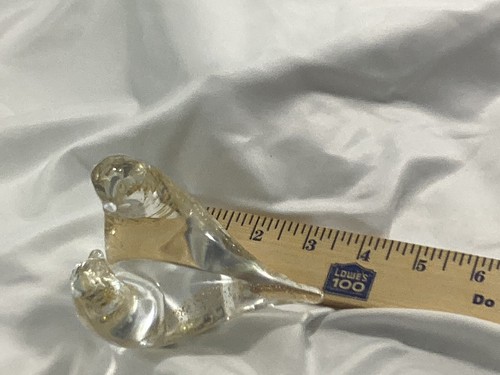 Rare Signed MARCOLIN SARDINIA CRYSTAL ART 24K GOLD Love Birds ITALY W/Stickers - Picture 12 of 12