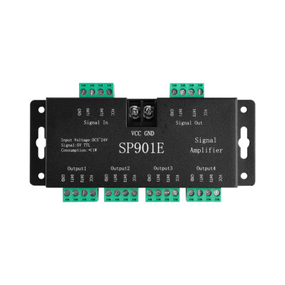 RGB Signal Amplifier Data Repeater Addressable Programmable for LED Strip SP901E