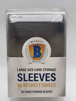 50 Beckett Shield Large Size Card Storage Sleeves für BGS Grading Pokemon NEU