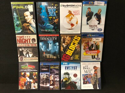 DVD Movies Lot Sale 3.25 each Comedy Drama Action Love Documentary Blu Ray