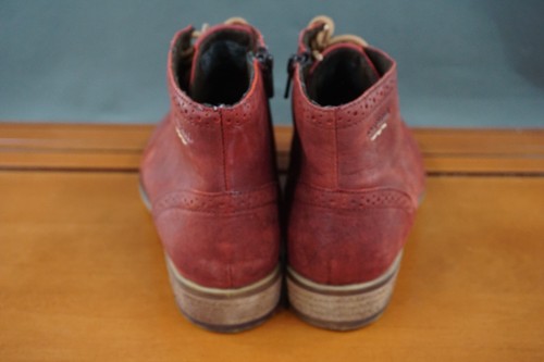 Josef Seibel Sienna 75 Women's 40 / 9 Red Leather Lace Up Wingtip Ankle Boots - Picture 4 of 10