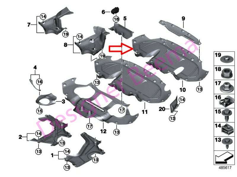 2018 BMW 5 Series Mk7 Estate Rear Central Lower Diffuser 520 for 