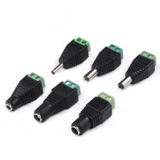 Male Female 5.5 x 2.1 mm 2.5 1.35 3.5 DC Power Plug Jack Adapter Wire Connector