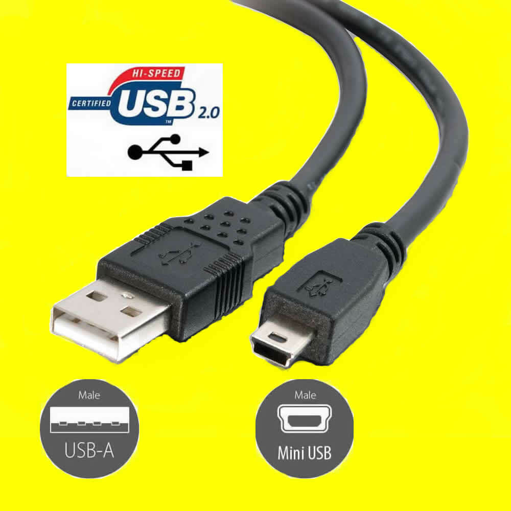 Mini B USB Data PC Transfer Cable Lead for Canon DSLR EOS 80D