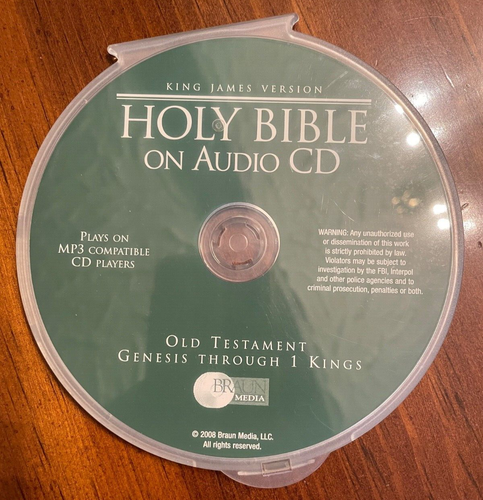 Holy Bible on Audio CD King James Genesis thru 1 Kings 2008 Braun Media ...
