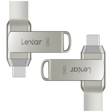Lexar 128GB 2-in-1 Dual Flash Drive USB-C and USB-A, Mac-Android- PC 2 PACK