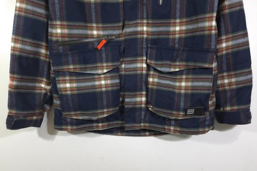 RPZN Ripzone Blue Plaid Flannel Ski Snowboard Jacket Hooded Primaloft Size M - Picture 7 of 20