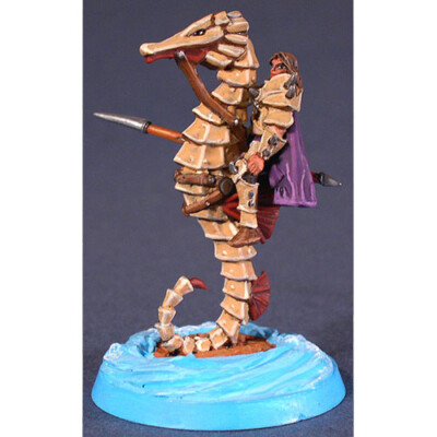 Painted ~ Male Elf Seahorse Rider, EasternFront Studios, Fathoms Deep, oop