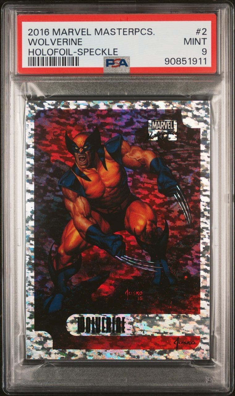 2016 Upper Deck Marvel Masterpieces Holofoil Speckle /99 Wolverine #2 PSA 9