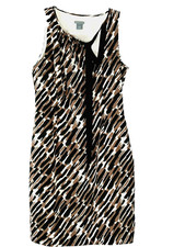 Ann Taylor Womens Size 6 Dress Silk Sleeveless Dress Side Zip Lined Knee Length