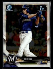 2018 Bowman Draft #BDC-76 Joe Gray Chrome Card Milwaukee Brewers
