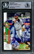 Fernando Tatis Jr. Autographed 2020 Topps Holiday Card Padres Beckett #15782109