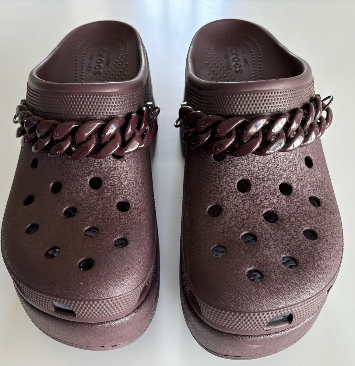 Crocs Siren Chain Clogs Dark Cherry W10 for sale online | eBay Crocs Siren Chain Clogs Dark Cherry W10 for sale online | eBay