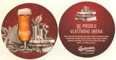 Bierdeckel Budweiser Budvar České Budějovice Böhmen Tschechien *EY276