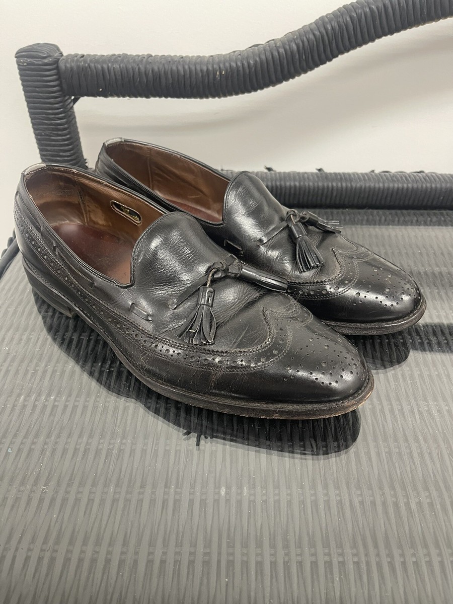 Allen Edmonds Bridgeton Black Leather Kilt Tassel Loafers  display picture 2