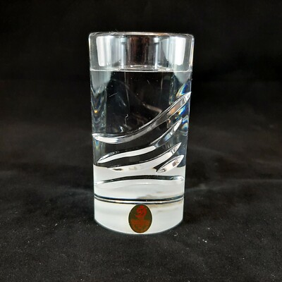 Dresden Kristall Bleikristall Germany Skyline Hand Cut Crystal 4.3'' Tall Votive