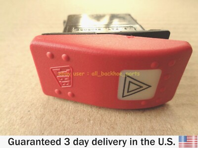 #ad JCB BACKHOE PANEL SWITCH 12V HAZARD PART NO. 701 60005 $24.95