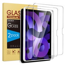 SODI 2Pcs Screen Protector for iPad Air 11 Inch 2024 with 1 Installation Frame
