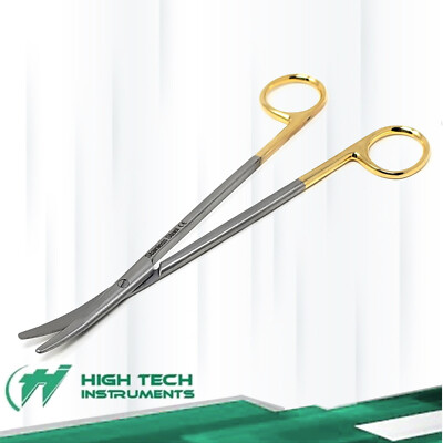 Metzenbaum Dissecting Slim Scissors Curved 7'' Stainless Steel CE Gold Handle