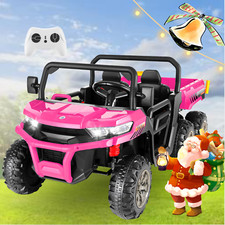 Kids Ride on Car Dump Truck with Remote Control 24V 2 Seater 4WD Electric Toys 
