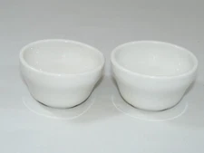 (2) VINTAGE HOMER LAUGHLIN 3 7/8" X 2 1/8" WHITE BOWLS / CUPS