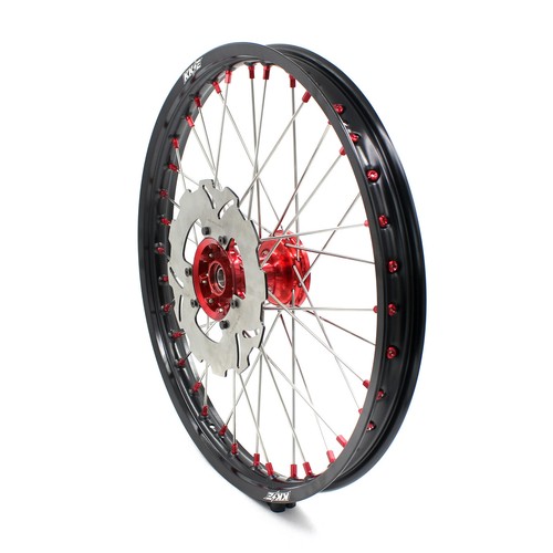 KKE 21/18 Enduro Casting Wheels Rims Set for HONDA XR650R 2000-2008 Disc Red Hub - Picture 8 of 12