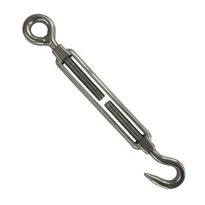 4 mm EDELSTAHL OFFENER KÖRPER SPANNSCHLOSS HAKEN und AUGE Marine Boot Yacht Takelage