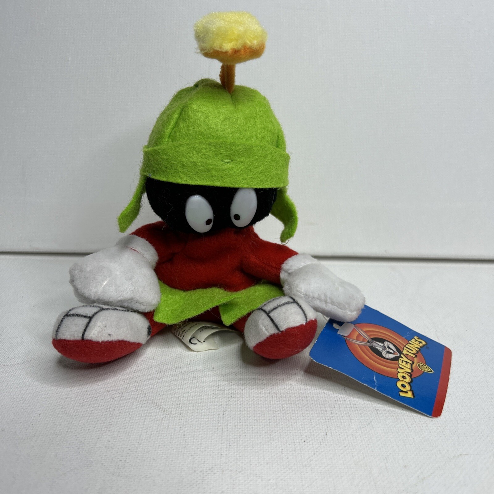Vintage 1990s Marvin The Martian Plush Keychain Stuffed Toy 6 Inch