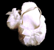 White Mule Slipper Shoes for 18 inch Doll Clothes Girl