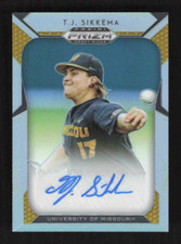 2019 Panini Prizm Draft Picks Autographs Prizms #58 T.J. Sikkema Auto - NM-MT