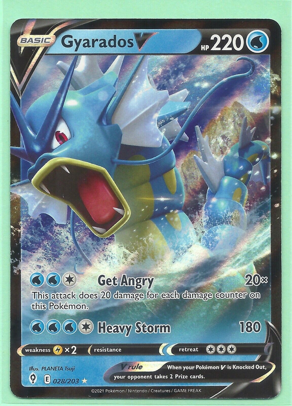 Carta Pokemon Gyarados V Português 028/203 Card Original Copag