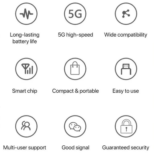 High Speed Wireless Portable WiFi H809 (EU Plug) NEW O9Y4 - Afbeelding 12 van 15
