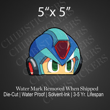 Mega Man X Peeker Blue Videom Gamer Sticker Waterproof Car Window Decal