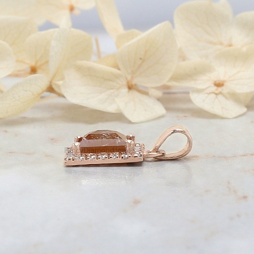 Baguette Brown Color Diamond Pendant 0.81 Ct 6.20 MM Baguette Diamond Pendant - Picture 7 of 9
