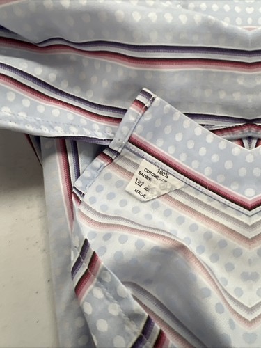 Etro Men's Light Blue & Pink Striped Cotton Dress Shirt SIZE 42 $595 - Picture 9 of 9