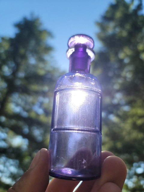 Outstanding Old Deep Amethyst Pharmacy Bottle W Matching Top☆ Purple Apothecary Outstanding Old Deep Amethyst Pharmacy Bottle W Matching Top☆ Purple Apothecary
